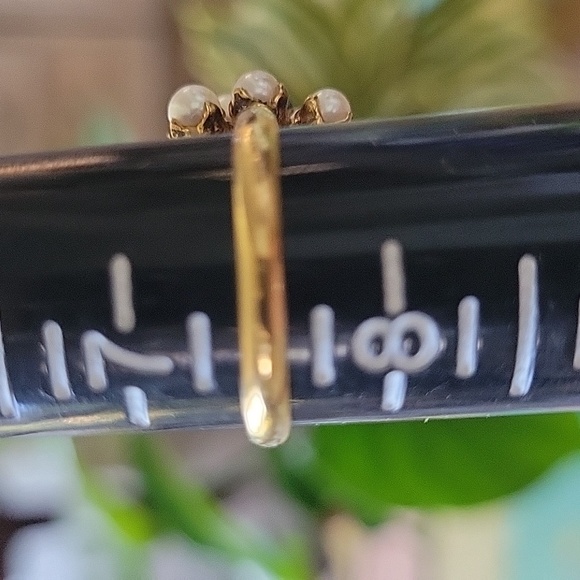 Sapphire with Pearl Princess Harem 14k Gold Ring - Picture 7 of 8